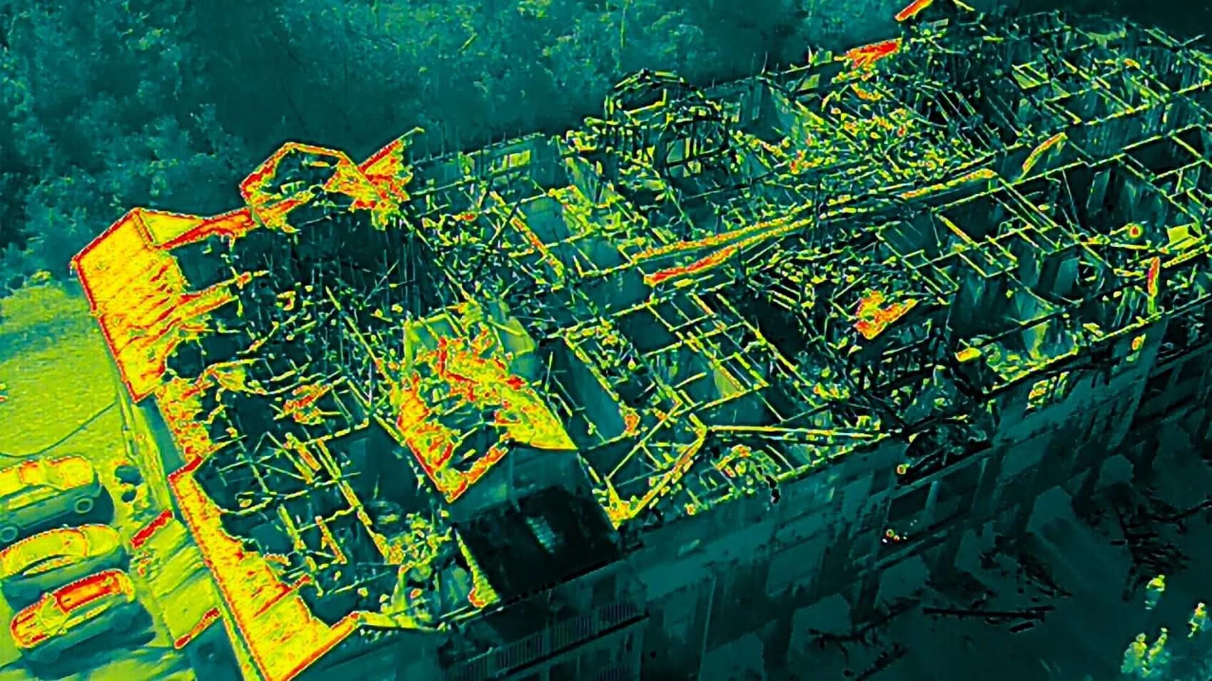 DJI Matrice 300 RTK Found Hidden Hotspots in Clarkson Apartment Fire - DroneXL.co