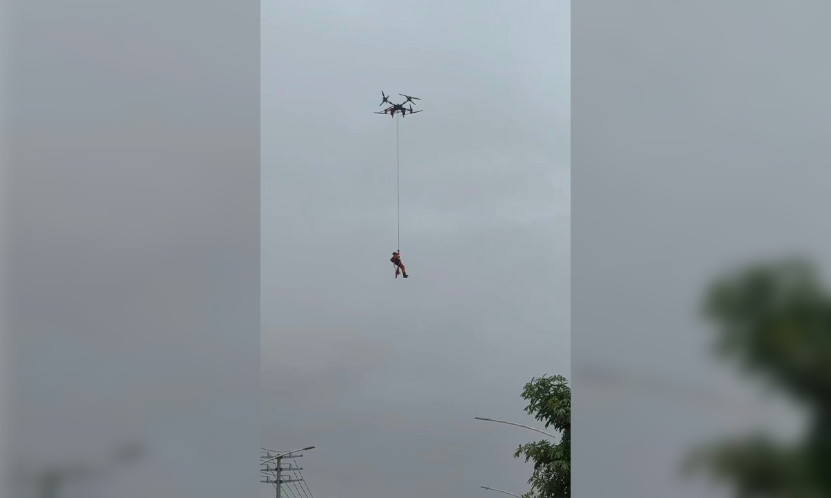 Drones and aerial tech power Guangxi flood rescue efforts - Global Times