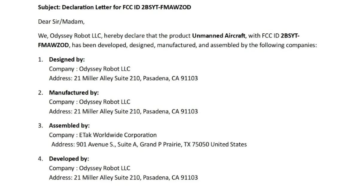 FCC moves to revoke approvals from alleged DJI-linked drone maker - DroneDJ
